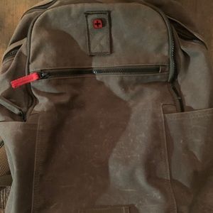 Wenger Laptop Backpack Canvas Olive Green